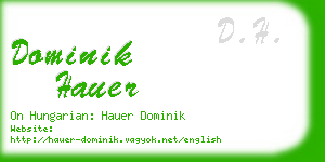 dominik hauer business card